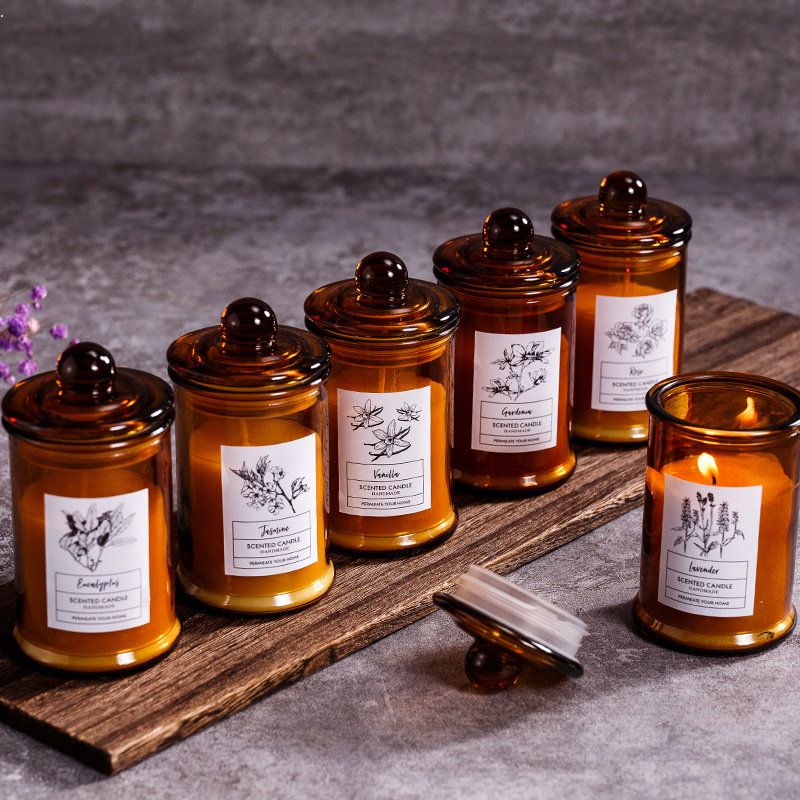 Scented Candle Luxury - Vintage szklany słoik świeca zapachowa olejki