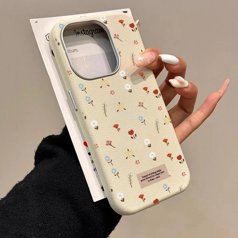 Samsung Galaxy A55 - Etui w stylu retro z kwiatowym