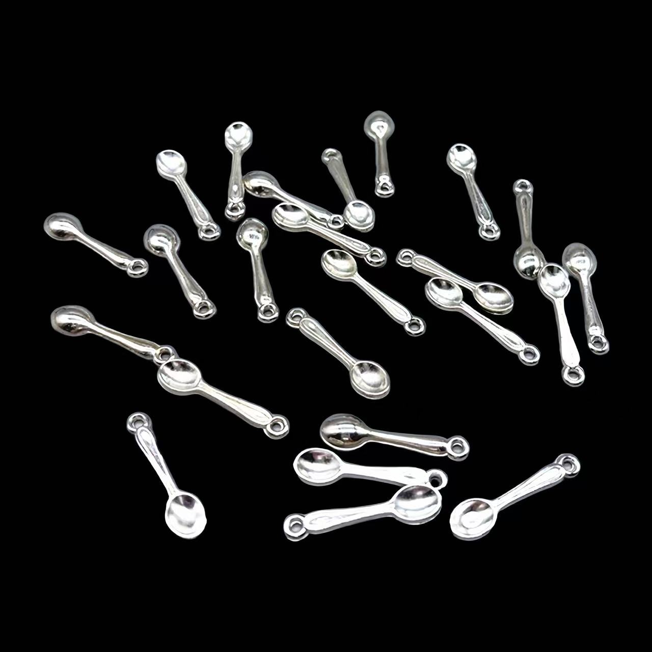 100 szt. Małe Zawieszki Łyżecz – Gold Cutlery Flatware recenzja i cena