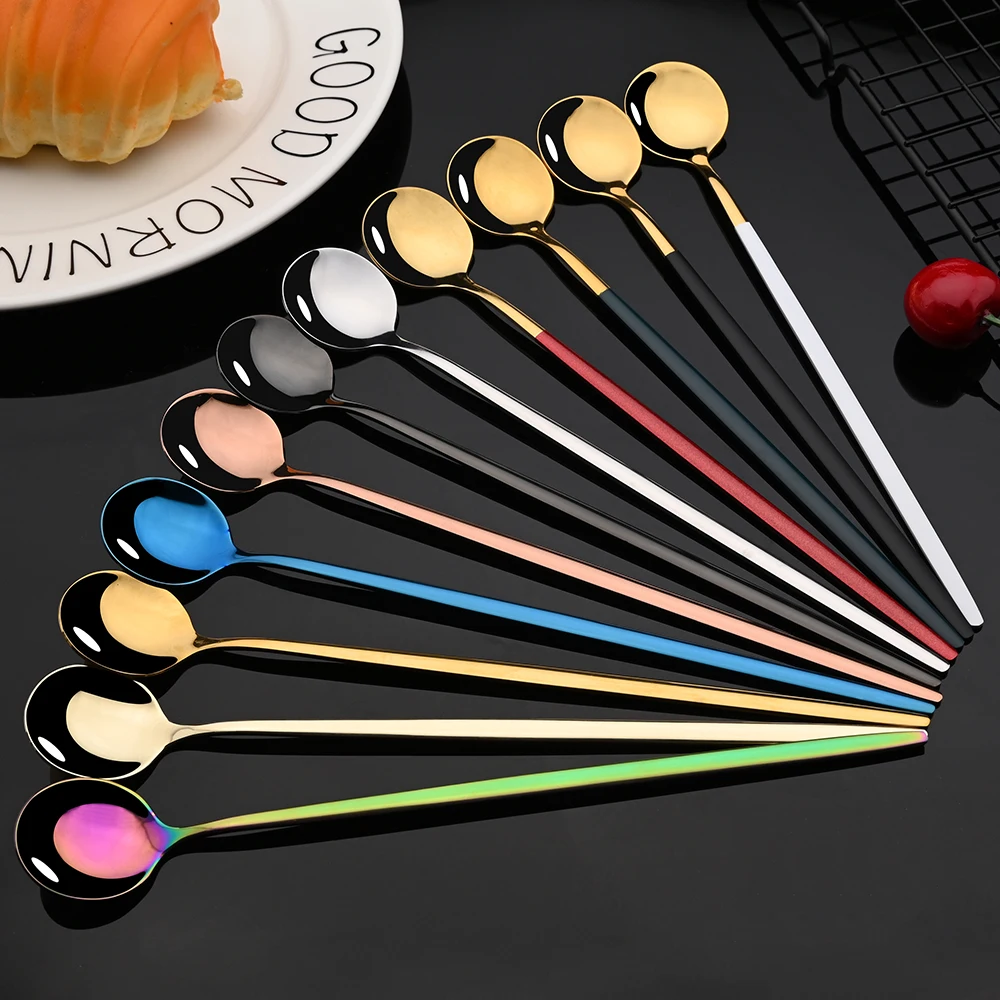 6-częściowa łyżka do lodu z dł – Gold Cutlery Flatware recenzja i cena