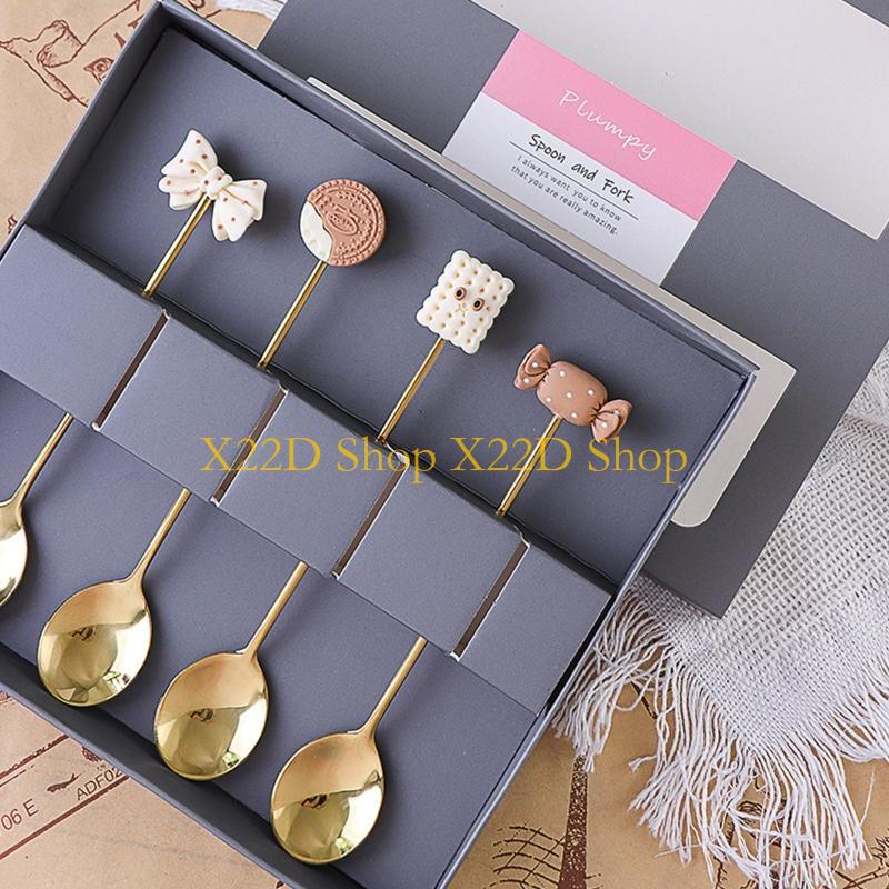 X22D Nierdzewna łyżka deserowa – Gold Cutlery Flatware recenzja i cena