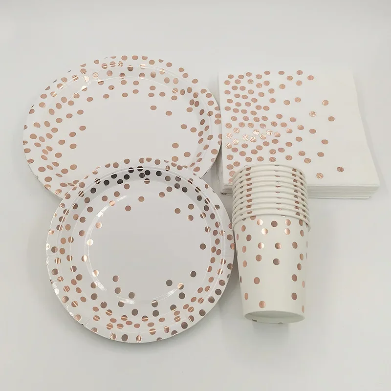Różowe złote jednorazowe obrus – Gold Cutlery Flatware recenzja i cena