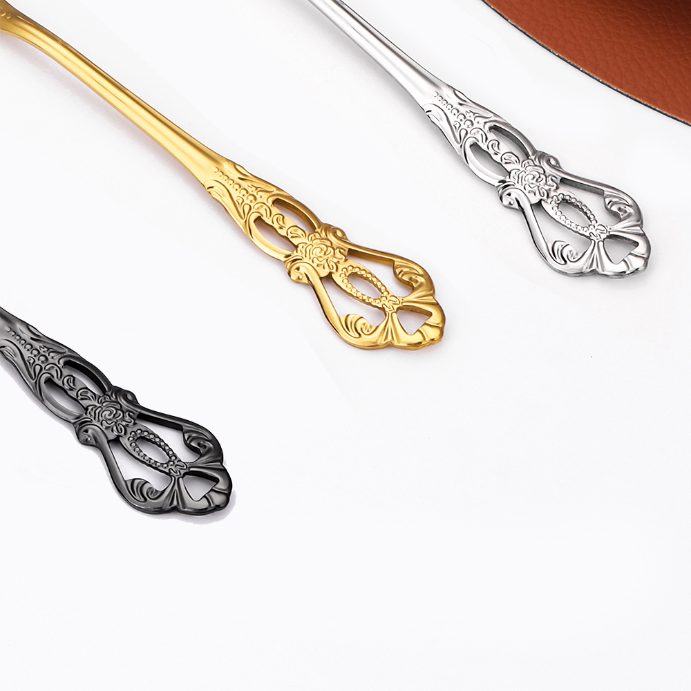 2/4/6/12 sztuk złote łyżki des – Gold Cutlery Flatware recenzja i cena